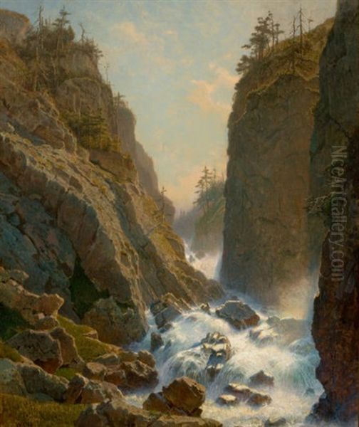Mountain With Cascade - view 1