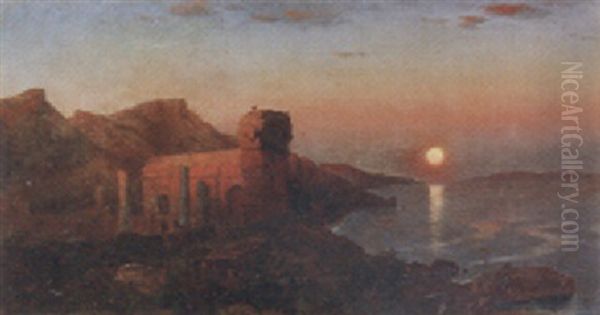 Sunset Over The Ruins - view 1