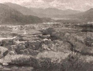 Marsh Country Near Lake, In Switzerland by William Stanley Haseltine