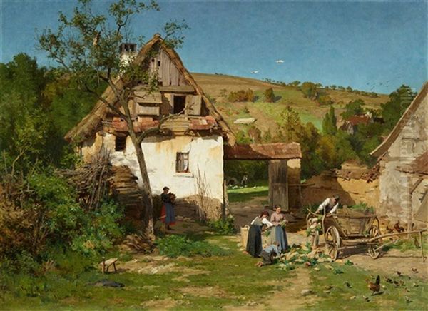 Unloading Turnips At A Farm In Hopfgarten Near Weimar - view 1