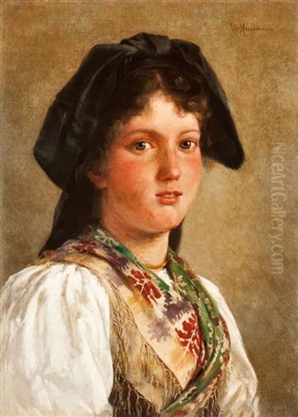 Young Girl In Traditional Costume - view 1