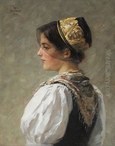Junge Muhlenbacherin Mit Goldhaube