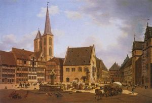 Der Holzmarkt Zu Halberstadt Mit Der Martinikirche Der Holzmarkt Zu Halberstadt Mit Der Martinikirche