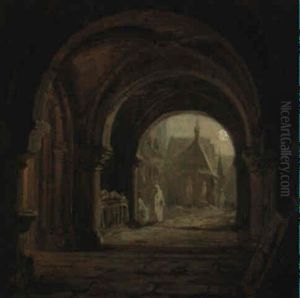 Kreuzgang Und Ansicht Eines Querschiffes Mit Kapelle by Carl Georg Adolph Hasenpflug