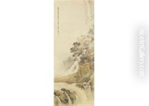 Mountain And Fountain In Autumn by Kansetsu Hashimoto