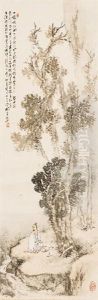 Hashimoto Kansetsu (1883-1945): Man Seated At A by Kansetsu Hashimoto