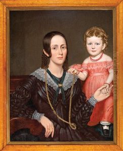 Mother With Daughter And Husband (2 Works) by Joseph Allen Haskell