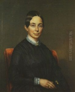 Portrait Of A Lady In Black by Joseph Allen Haskell