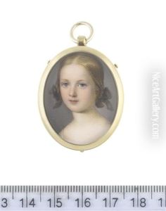 A Brother And Sister; The Former, Wearing Blue Square-necked Dress, His Blonde Hair Worn Short And Parted To One Side; The Latter, Wearing Plain White Dress (2 Works)