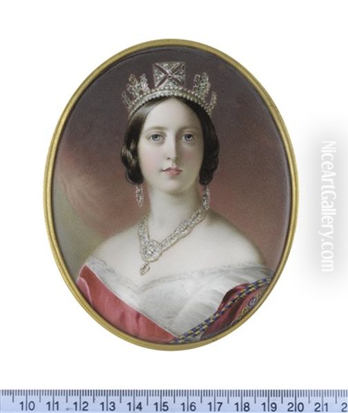 Queen Victoria (1819-1901), Queen Of The United Kingdom Of Great Britain And Ireland (1837-1901), Empress Of India (1876-1901), Wearing White... - view 1