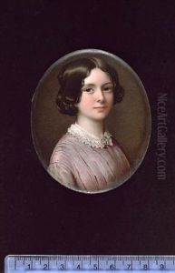 Lady Henrietta Fermor Wearing Lavender Coloured Dress With White Lace Collar Lady Henrietta Fermor Wearing Lavender Coloured Dress With White Lace Collar