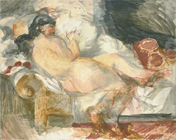Akt Auf Dem Bett - view 1