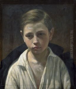 Portrat Eines Knaben by Otto Haslund