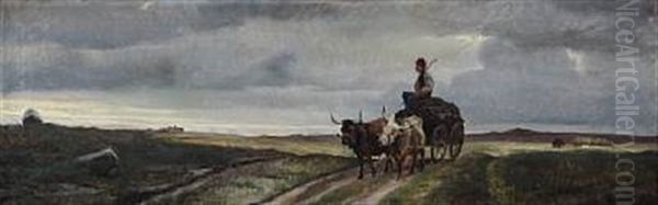 Landscape With A Farmer On His Wagon - view 1