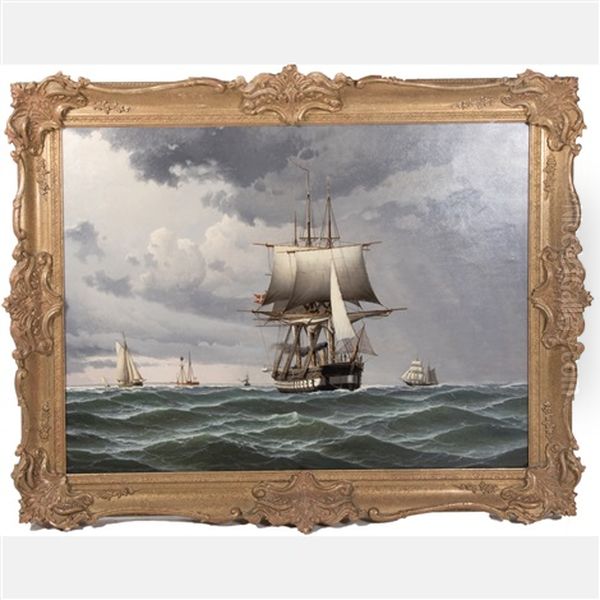 Frigate Jylland In High Seas - view 1