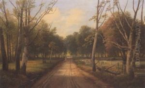 Walking On A Rural Road, 1904 by Siegfried Hass