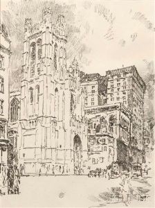 St. Thomas, New York by Childe Hassam