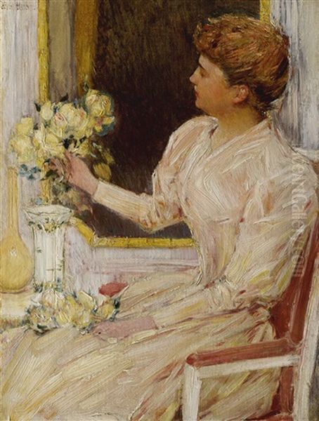 The Lady With Yellow Roses - view 1