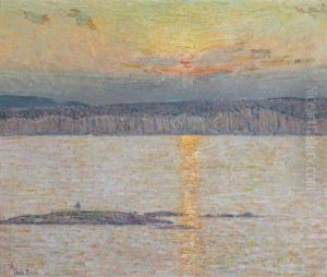 Sunset: Ironbound, Mt. Desert, Maine by Childe Hassam