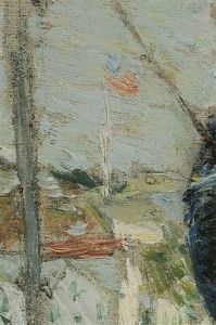 Walking On The Pier, Gloucester Harbor by Childe Hassam
