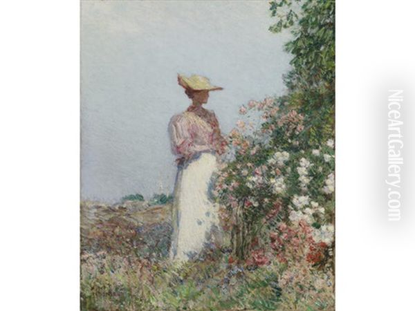 Lady In A Garden - view 1