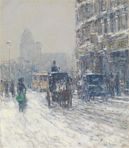 Winter, New York (winter Morning On Broadway) - view 1