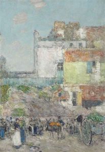 Marche St. Pierre, Montmartre by Childe Hassam
