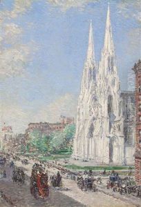 The Cathedral And Fifth Avenue In June