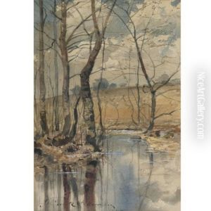Woodland Pond by Childe Hassam