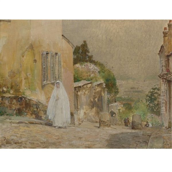 Spring Morning, Rue Mt. Cenis Montmartre - view 1