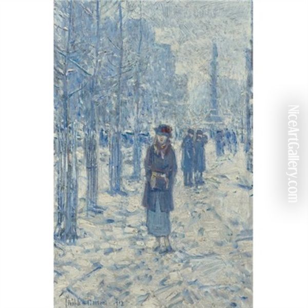 Kitty Walking In Snow - view 1