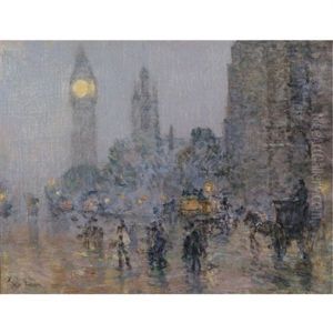 Nocturne - Big Ben by Childe Hassam