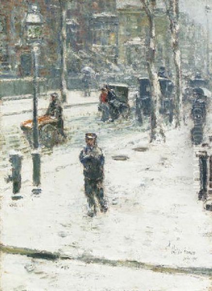 Snowstorm, Fifth Avenue, New York - view 1