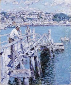 Dock Scene, Gloucester by Childe Hassam