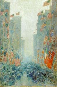 Flags, Afternoon On The Avenue by Childe Hassam