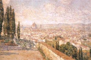 View Of Florence From San Miniato by Childe Hassam