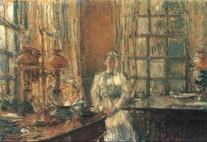 Mrs. Holley Of Cos Cob by Childe Hassam