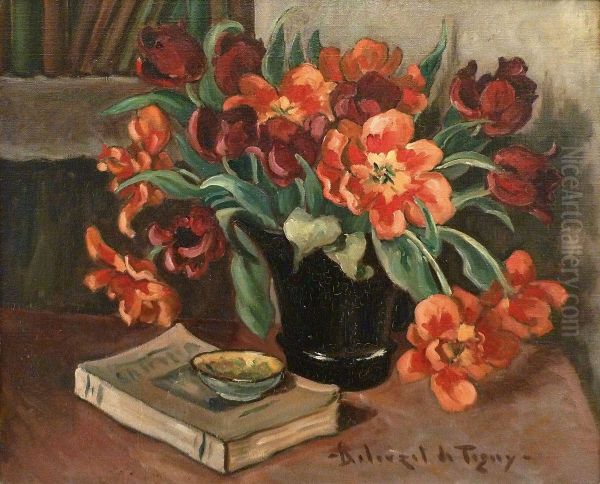 Nature Morte Au Bouquet De Tulipes. - view 1