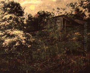 Pink Apple Blossoms In The Moonlight by Childe Hassam