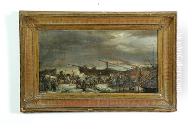 Winter Harbor Scene - view 1