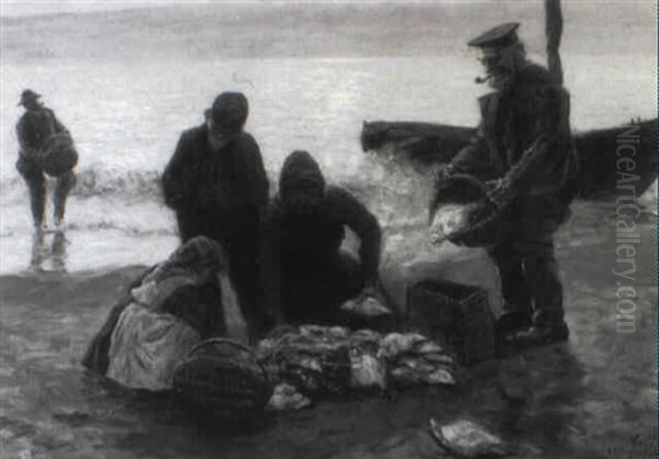 Fischerfamilie Am Strand - view 1