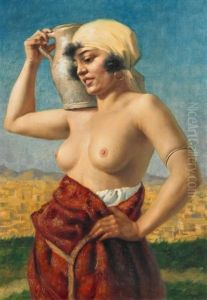 Orientalin Mit Wasserkrug by Hans Hassenteufel