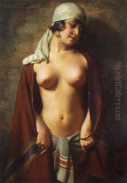 Junge Frau, Vor Einer Wand Posierend - view 1