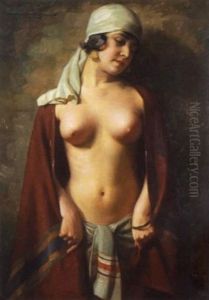 Junge Frau, Vor Einer Wand Posierend
