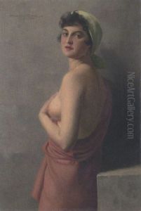 Stehender Weiblicher Halbakt by Hans Hassenteufel