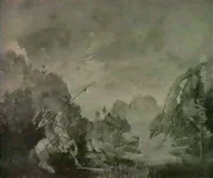 Der Kampf Mit Dem Lindwurm by Karl Ludwig Hassmann