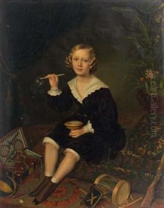 Jeu De Bulles (portrait De Louis De Tewalie) by Lambert Hastenrath