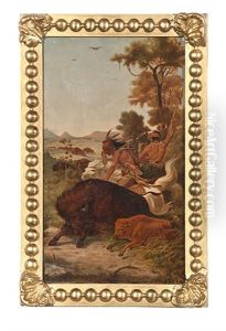 Buffalo Hunt (after Charles Wimar) by Matthew Hastings