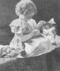 Girl With Dolls by Joseph Henry Hatfield