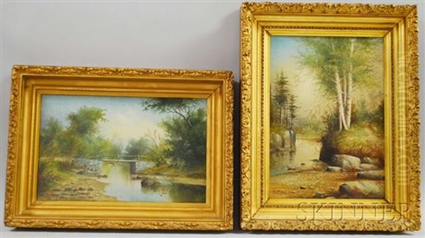 Woodland Stream And Country Bridge (2 Works) - view 1